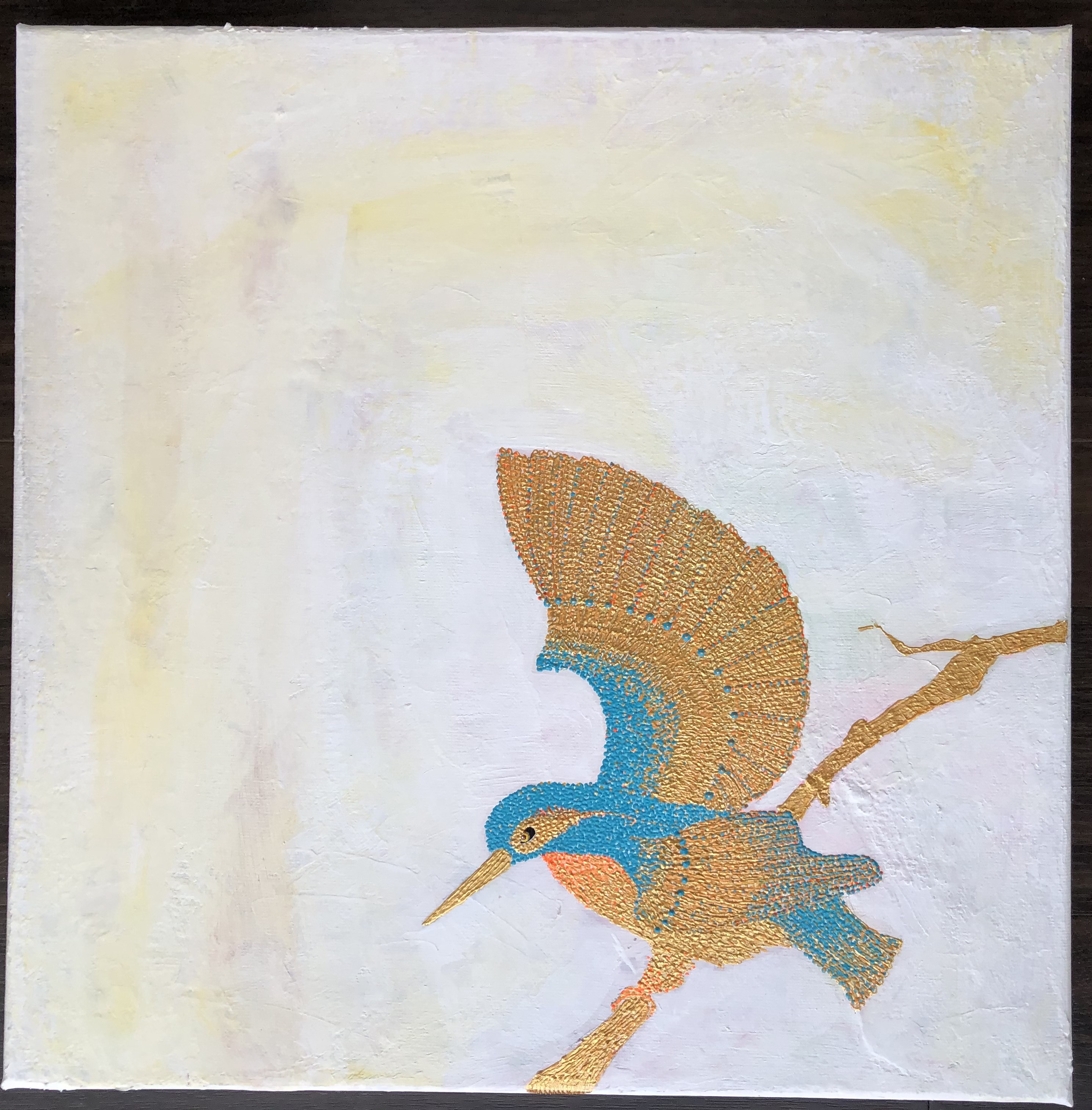 定期入れの 絵画 原画 金の羽を持つ鳥 rumi 10599279｜Creema 通販 room 絵画