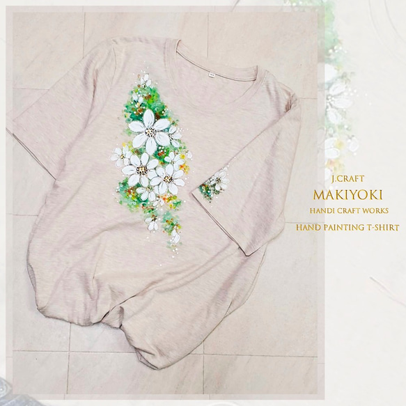 Makiyoki  Hand painting T-Shirt　゛手描きアートTシャツ ゛ 2枚目の画像