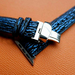 【高級革使用】サメ革　シャークスキン　Applewatchベルト　腕時計 バンド　本革　 4枚目の画像