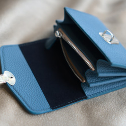 柔らかい高級革使用　手縫い　可愛い　ミニウォレット　ミニ財布　トゴ革　コンパクト　小物入れ 3枚目の画像