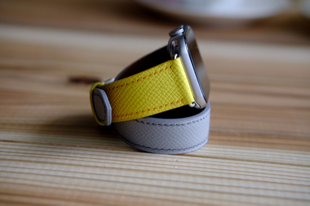 Apple Watch エルメス 二重巻革バンド ゴールド 人気色 Apple Watch