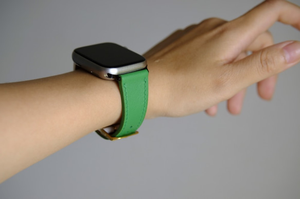 キャンペン中 アップルウォッチバンド　腕時計ベルト　グリーン 6枚目の画像