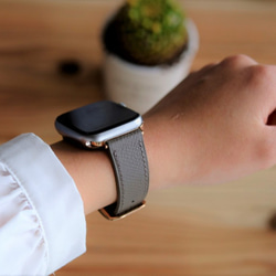 キャンペン中 高級革使用　アップルウォッチバンド　腕時計　フランス産エプソンレザー 5枚目の画像