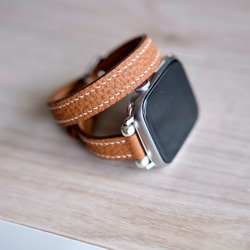 キャンペン中 Apple Watchベルト　腕時計ベルト　ジャーマンシュリンク革 2枚目の画像