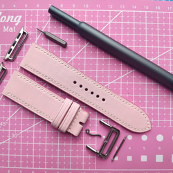 【永久保証】高級革使用　Apple Watchベルト　女子　時計ベルト　可愛い　腕時計　アップルウォッチ　皮 2枚目の画像