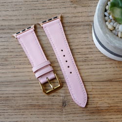 【永久保証】高級革使用　Apple Watchベルト　女子　時計ベルト　可愛い　腕時計　アップルウォッチ　皮 1枚目の画像