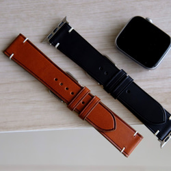 高級革使用　アップルウォッチバンド　腕時計　ベルト　ブッテーロレザー 4枚目の画像