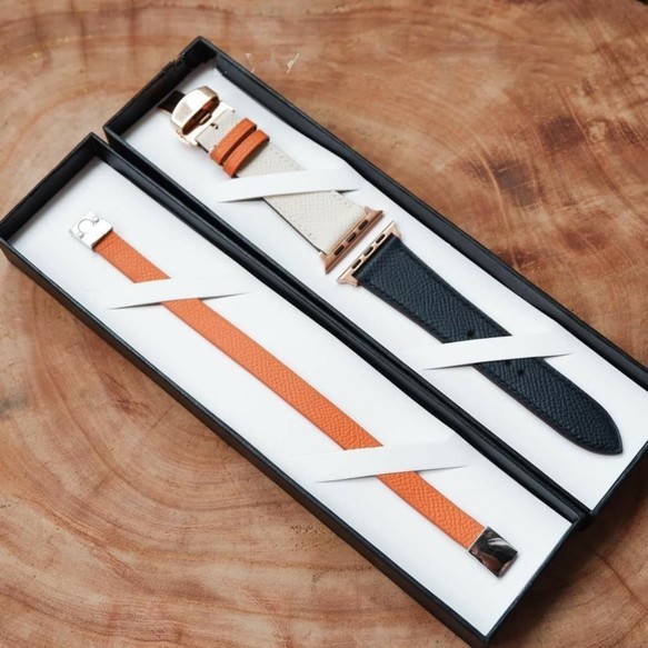 【特別価格】アップルウォッチ　ベルトエプソンレザー　イタリア産　時計　腕時計 2枚目の画像