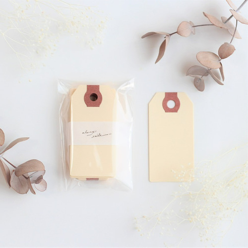 アンティーク風 紙タグ無地（40枚セット）＊ メッセージカード always