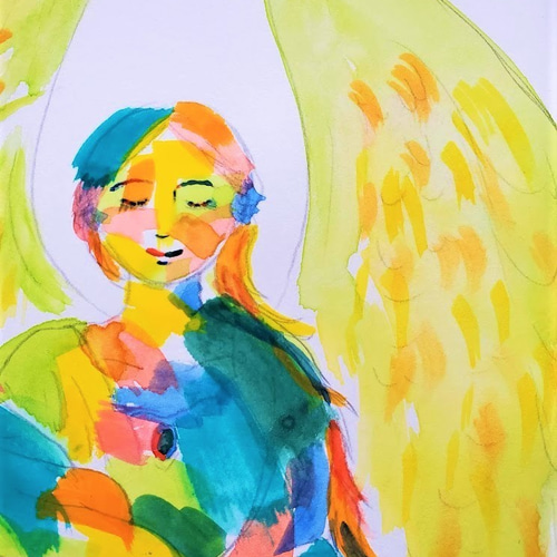 豊穣の女神《アバンダンティア》水彩画 絵画 NANAE 通販 10310408