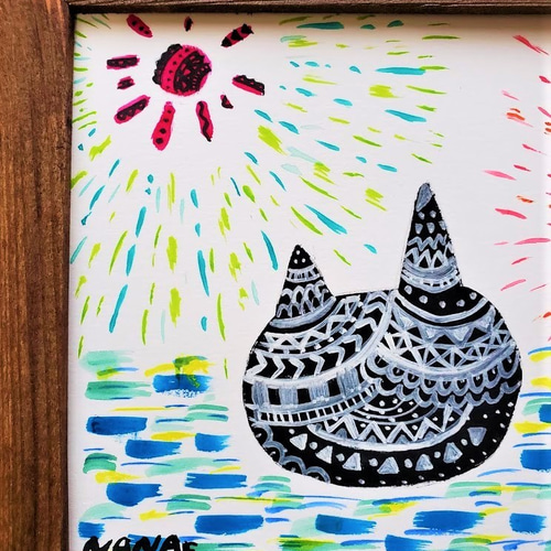 抽象画、ブルーと子猫 71nvJbZ6mZL._UF350,350_QL50_.jpg