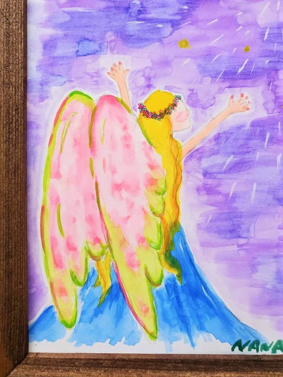 天使《抽象画シリーズ》水彩画 3枚目の画像