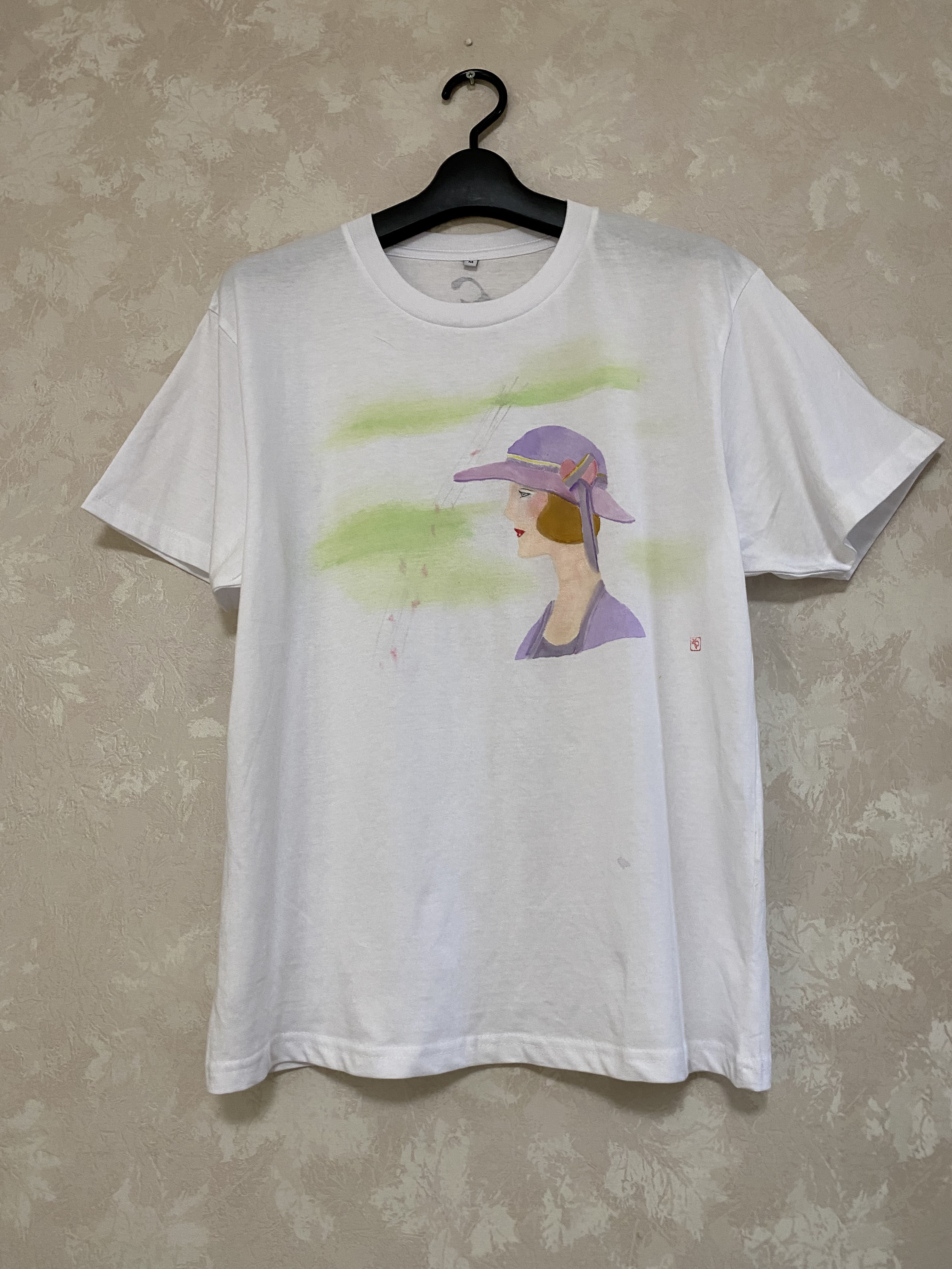 手描きTシャツ、大正ロマン(パープル)、2