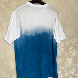 藍染めTシャツ　Ｌ 2枚目の画像