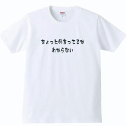 【送料無料】【新品】ちょっと何言ってるかわからない Tシャツ おもしろ パロディ 白 ホワイト プレゼント メンズ 1枚目の画像