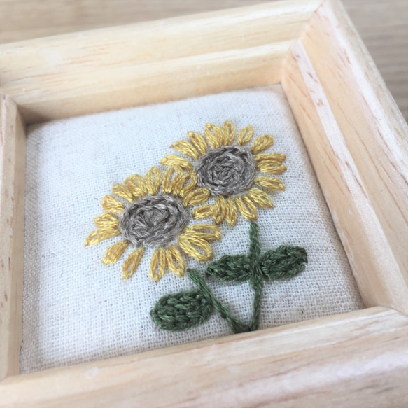 ＊ひまわり＊刺繍フレーム 5枚目の画像