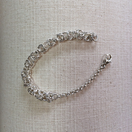 シルバー製ビザンチンチェーンのブレスレット ブレスレット