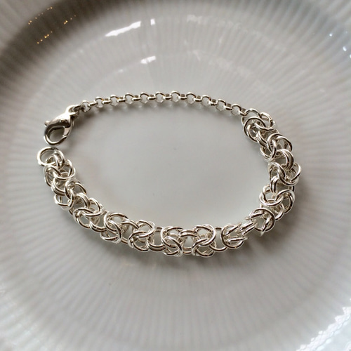 シルバー製ビザンチンチェーンのブレスレット ブレスレット atelier