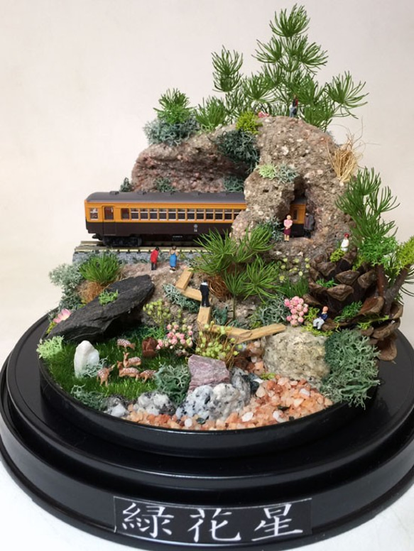 鉄道模型（Nゲージ）のハコニワジオラマ。蒲原鉄道。1品物。化粧
