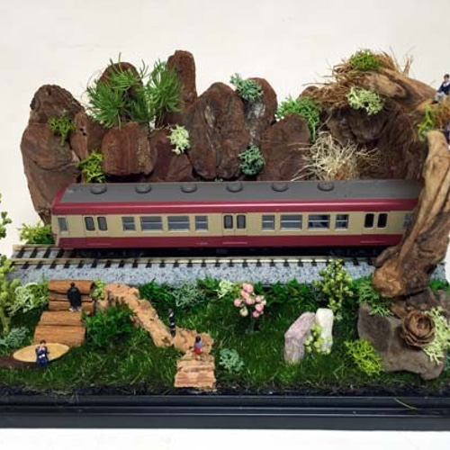 鉄道模型(Nゲージ)のハコニワジオラマ。大井川鉄道。1品物 鉄道模型(Nゲージ)のハコニワジオラマ。大井川鉄道。1品物