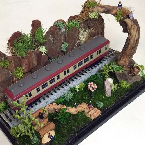 鉄道模型(Nゲージ)のハコニワジオラマ。大井川鉄道。1品物 鉄道模型(Nゲージ)のハコニワジオラマ。大井川鉄道。1品物