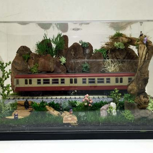 Nゲージ対応　大井川鉄道沿線イメージ風景 ジオラマ 田舎の風景　ハンドメイド Nゲージ対応 大井川鉄道沿線イメージ風景 ジオラマ 田舎の風景