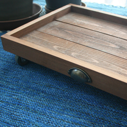 ✨10%OFF✨キャスター付き 木製プランターテーブル　　 （Sサイズ） 6枚目の画像