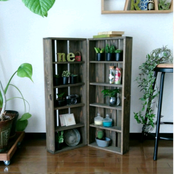 アンティーク 調 折りたたみ式 スチール スタンド ディスプレイ 店舗什器