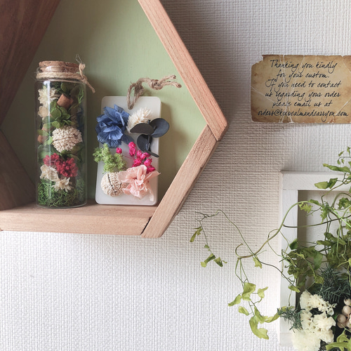 spicy』アロマワックスサシェとガラスボトル セット プリザーブド