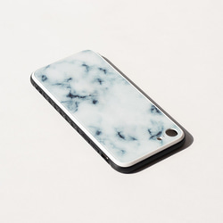 【 大理石 】 名前入れ iPhoneケース オーダーメイド ほぼ 全機種対応 （白） 強化ガラス スマホケース 7枚目の画像