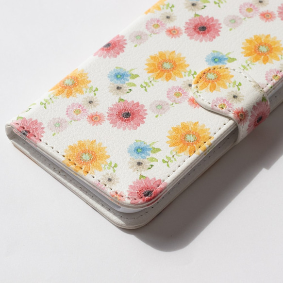 【ほぼ 全機種対応】花柄 スマホケース 水彩風 ボタニカル 手帳型 スマートフォンケース iPhoneケース 4枚目の画像