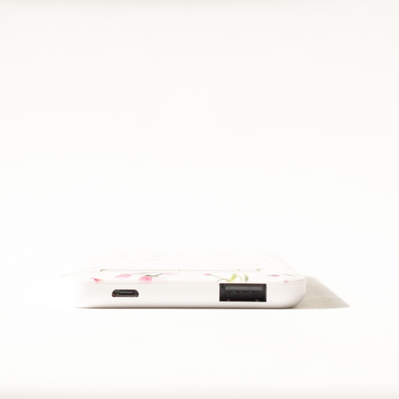 モバイルバッテリー 優しいボタニカル 充電器  カラフル 花柄 スマホ iPhone はな 4枚目の画像