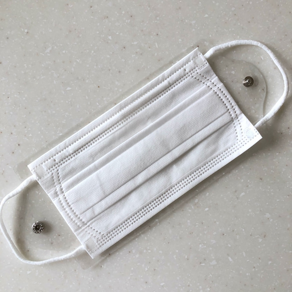 【透明マスクケース】  ラ・フランス　PVC素材　携帯に便利な仮置きマスクケース　クリア 5枚目の画像