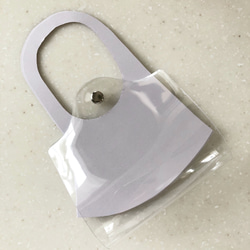 【透明マスクケース】 無地　PVC素材　携帯に便利な仮置きマスクケース　クリア 2枚目の画像