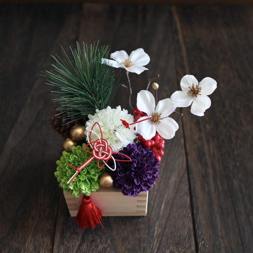 これで最終 】一合枡のお正月アレンジメント＊Creema限定 お正月飾り