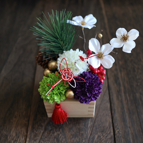 これで最終 】一合枡のお正月アレンジメント＊Creema限定 お正月飾り