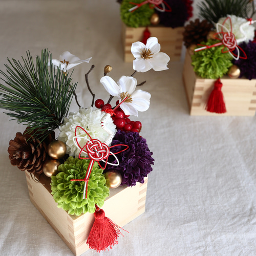 これで最終 】一合枡のお正月アレンジメント＊Creema限定 お正月飾り