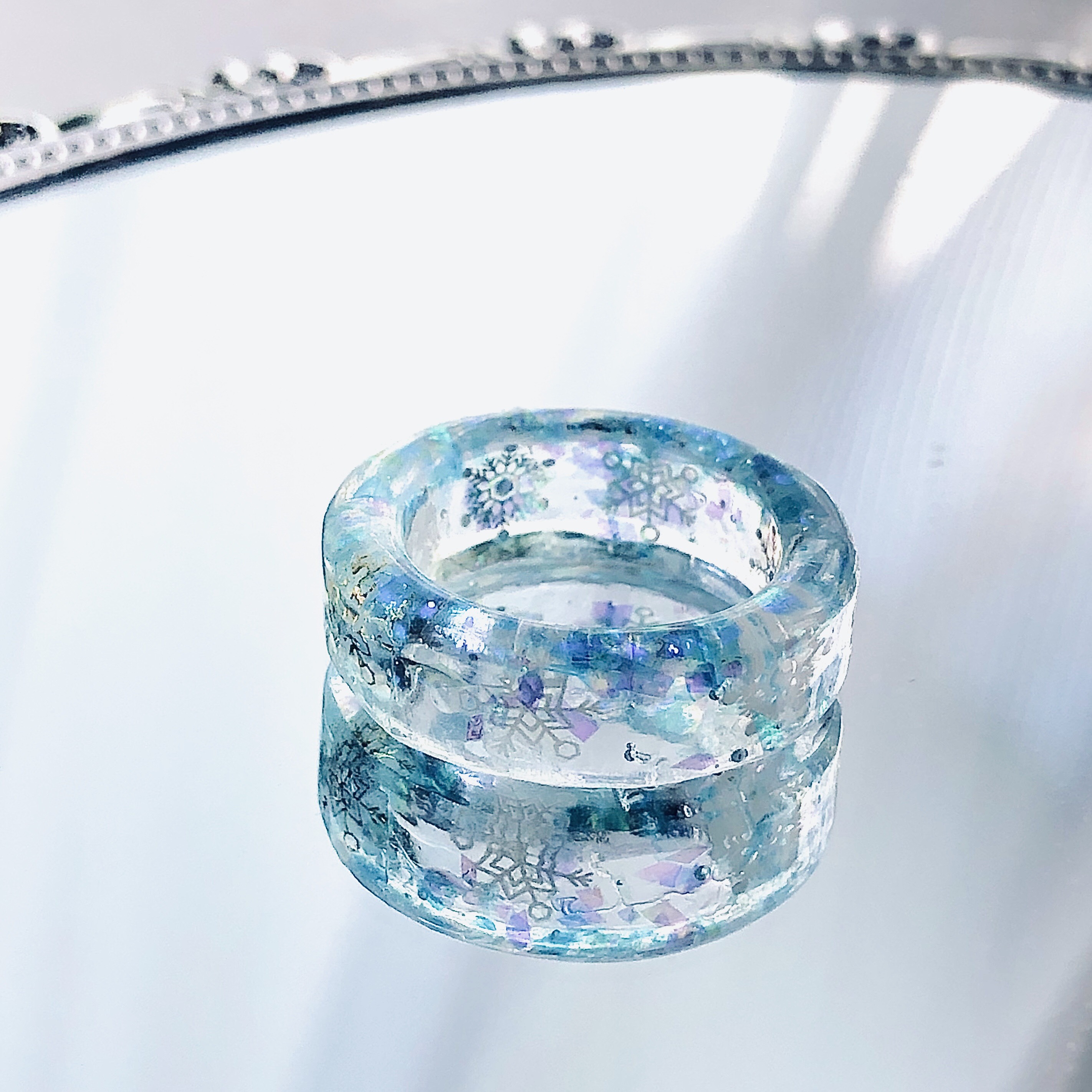 現品限り】 自作デザインリング イルカ 14号【サイズ変更承ります】