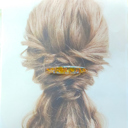 レジンヘアゴム ヘアクリップ　大ぶり　ベージュ　メラスフェルラ　ナチュラル レジンヘアゴム ヘアクリップ 大ぶり ベージュ メラスフェルラ ナチュラル