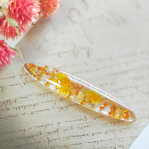 オレンジ系 カエルの王様ラウンドレジンヘアゴム