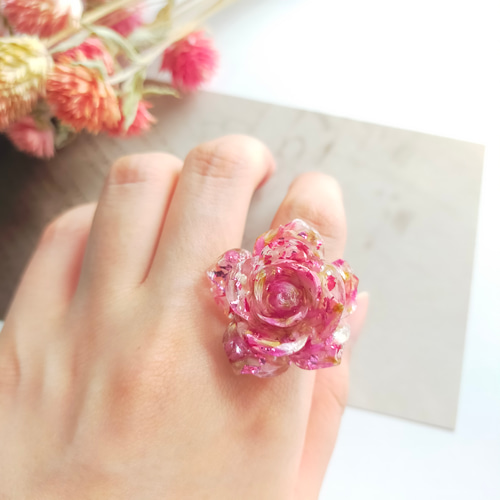 BABY♡ 薔薇の雫空リング♡ ピンク♡ 完売品♡ 激レア♡