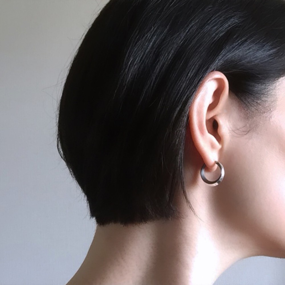 the gray フープピアス （大）1P  silver 925