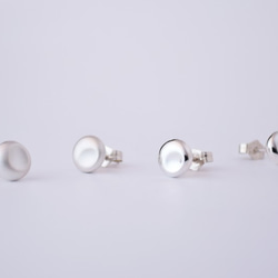 mizutama耳環（白色）= 999銀耳環= 第4張的照片