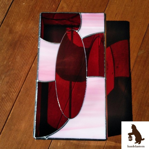 ステンドグラス　アンティーク調　ティッシュボックスピンク色(現品限り) ステンドグラス アンティーク調 ティッシュボックス(ピンク)