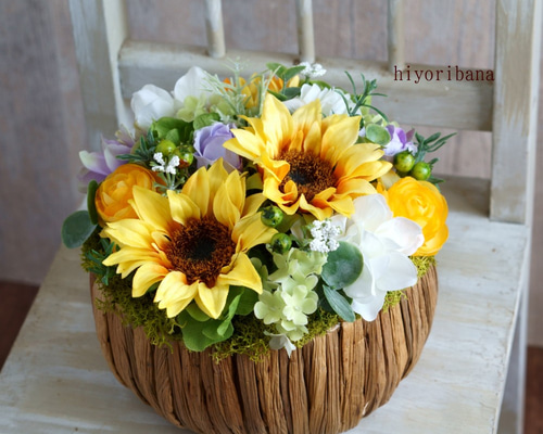 箱庭バスケット(SunnyGarden) アートフラワー 日和花 hiyoribana 通販