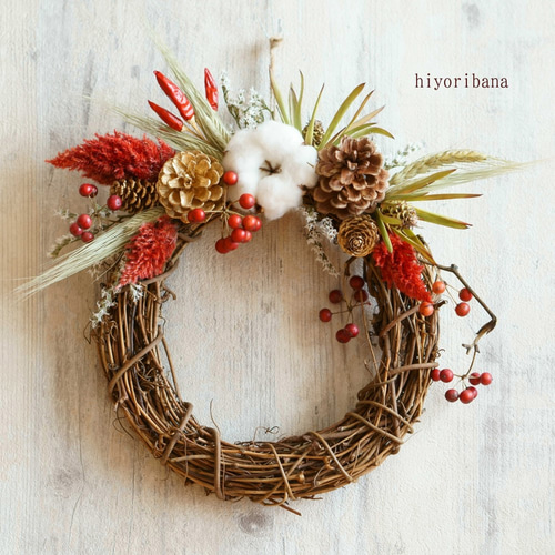 2way】お正月リース(dry) しめ縄・しめ飾り 日和花 hiyoribana 通販