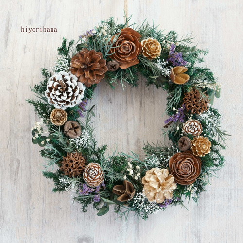 ChristmasWreathⅠ リース 日和花 hiyoribana 通販 6359866｜Creema 