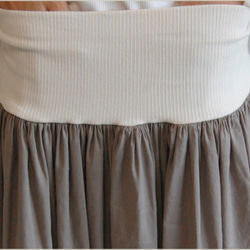 美しいギャザースカート　パープルグレー 5枚目の画像