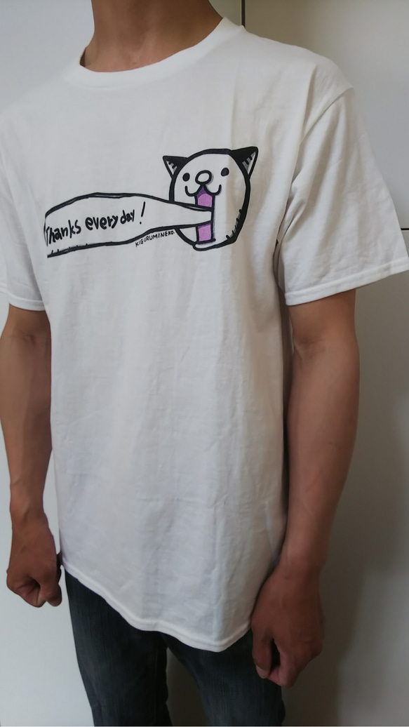 キグルミネコのオリジナルTシャツ 3枚目の画像