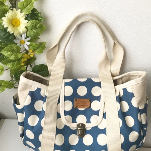 ツイントートバック リネン✖️ケミカルレース トートバッグ tumugi  